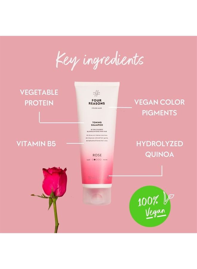 Color Mask Shampoo - Sulfate Free Toning Pink Shampoo for Pink Hair - Color Depositing Pink Shampoo, VEGAN, 8.45 Fl Oz (PINK)