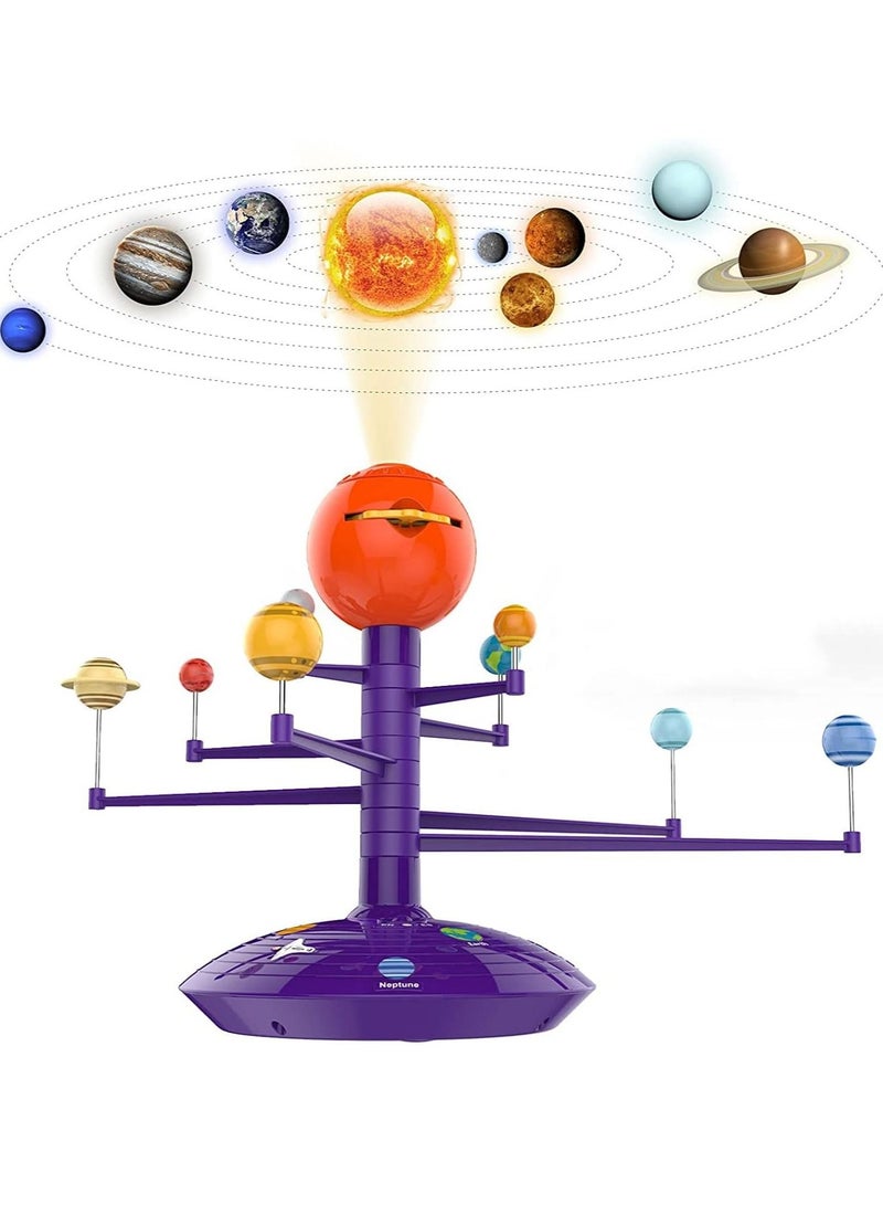 Solar System for Kids 3 4 5 Year Old Boy and Girl Birthday Gift Planets Space Toys for Kids 3-5 Solar System Model Kit with Projector