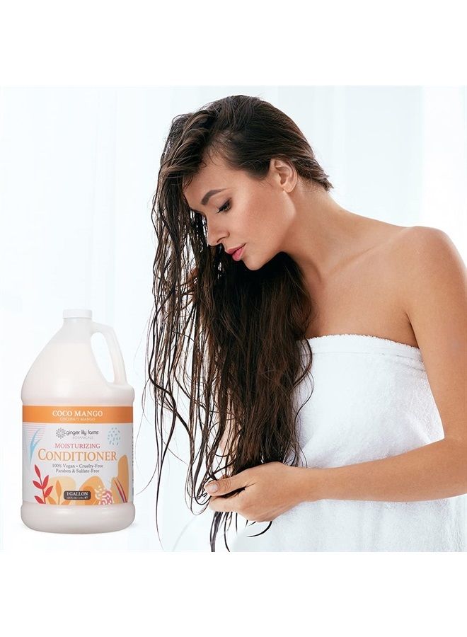Botanicals Moisturizing Conditioner for All Hair Types, Coco Mango, 100% Vegan & Cruelty-Free, Coconut Mango Scent, 1 Gallon Refill