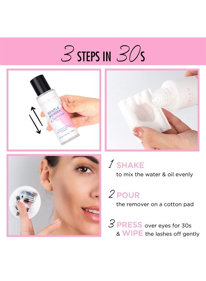 Cluster Lash Glue Remover, DIY Eyelash Extension Remover, Bond & Seal Adhesive Professional & Self Use, For Sensitive Eyes, Eye Makeup & Mascara Remover