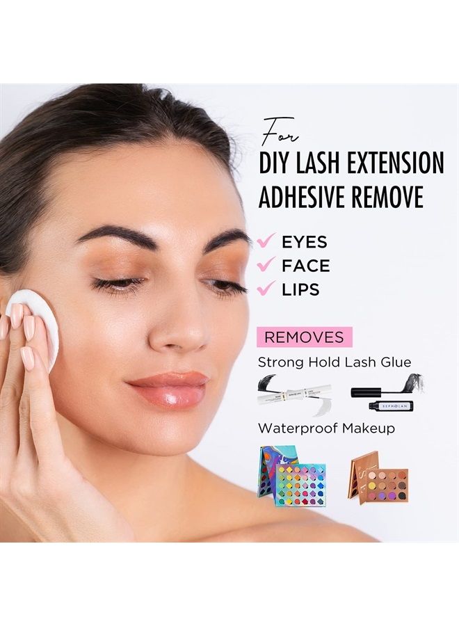 Cluster Lash Glue Remover, DIY Eyelash Extension Remover, Bond & Seal Adhesive Professional & Self Use, For Sensitive Eyes, Eye Makeup & Mascara Remover