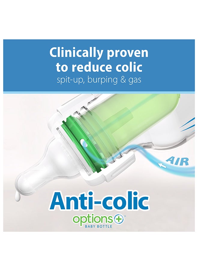 4 Oz/120 Ml Anti-Colic Pp Narrow Options+ Bottle - Pink, 2-Pack