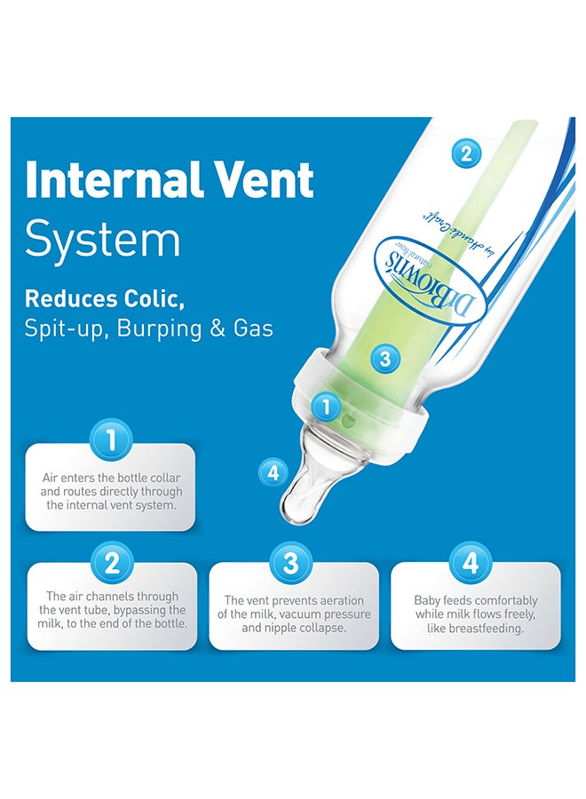 4 Oz/120 Ml Anti-Colic Pp Narrow Options+ Bottle - Pink, 2-Pack