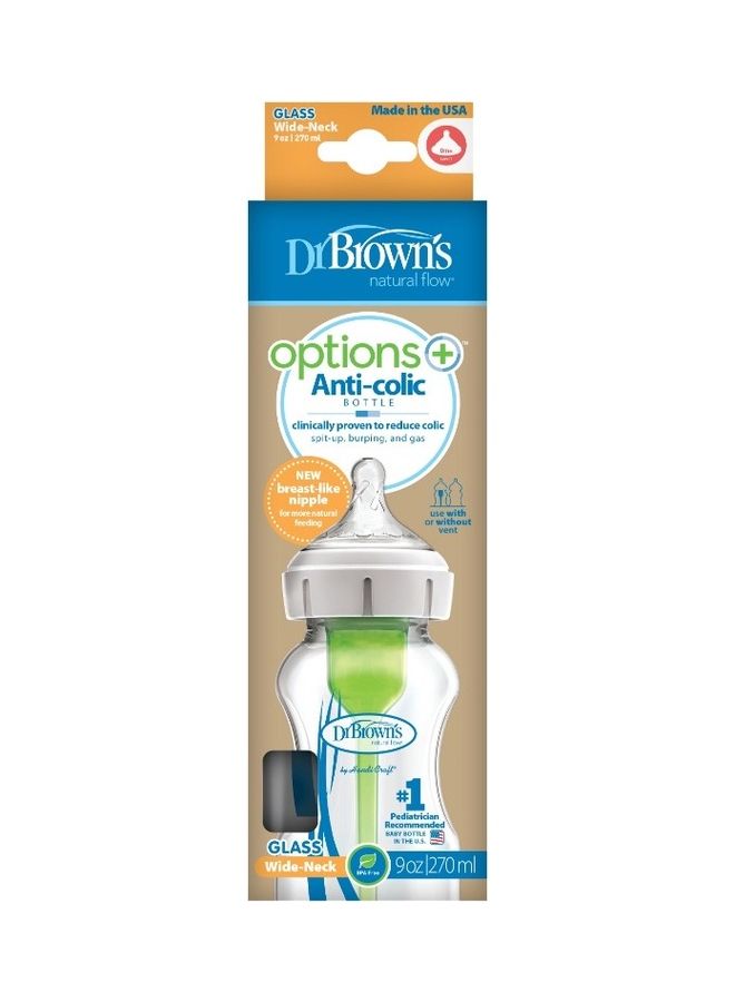 9 Oz/270 Ml Glass W-N Anti-Colic Options+ Bottle, 1-Pack
