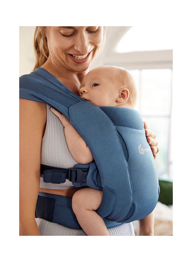 Embrace Soft Air Mesh Ergonomic Baby Carrier For Newborns From Birth, Ergonomic 2 - Position Belly Carrier Front Carrier - Blue