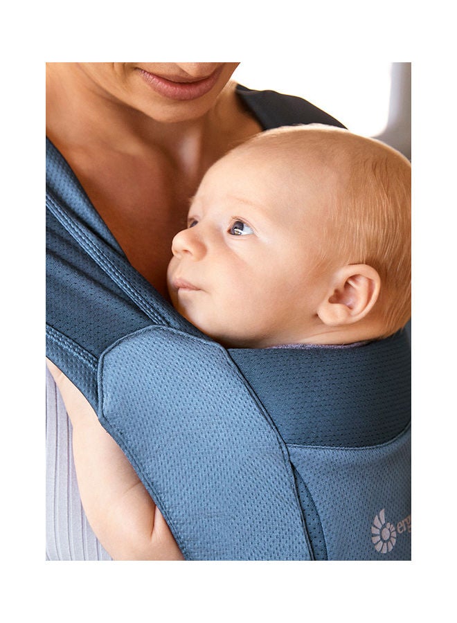 Embrace Soft Air Mesh Ergonomic Baby Carrier For Newborns From Birth, Ergonomic 2 - Position Belly Carrier Front Carrier - Blue