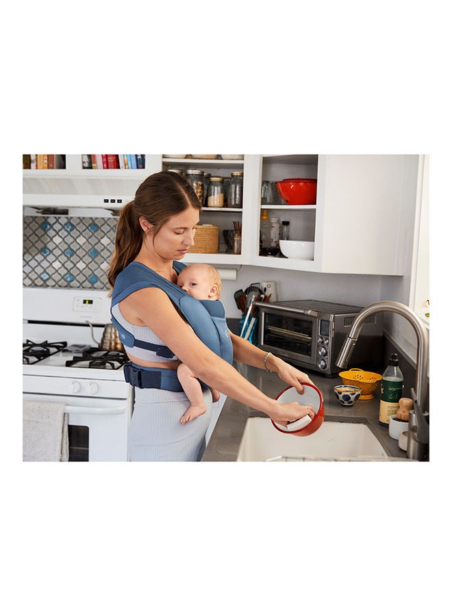 Embrace Soft Air Mesh Ergonomic Baby Carrier For Newborns From Birth, Ergonomic 2 - Position Belly Carrier Front Carrier - Blue