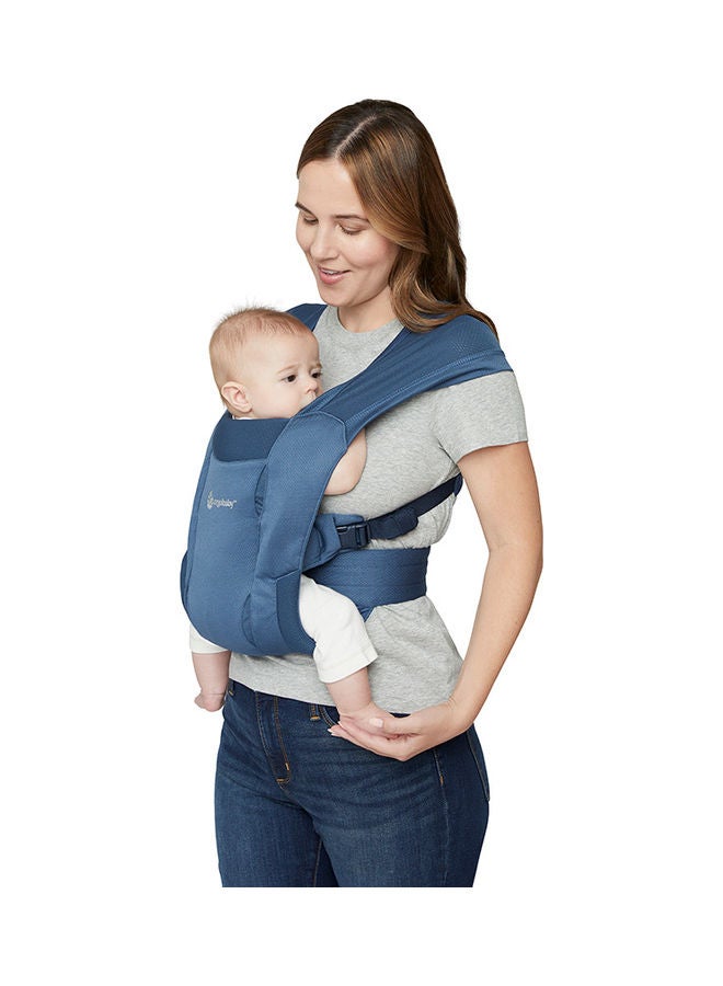 Embrace Soft Air Mesh Ergonomic Baby Carrier For Newborns From Birth, Ergonomic 2 - Position Belly Carrier Front Carrier - Blue