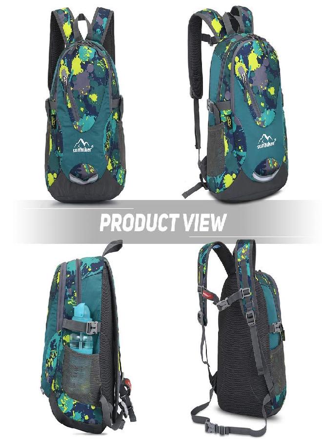 Small Cycling Hiking Backpack Water Resistant Travel Backpack Lightweight Daypack M0714 （20-25L）-Colorful Micai