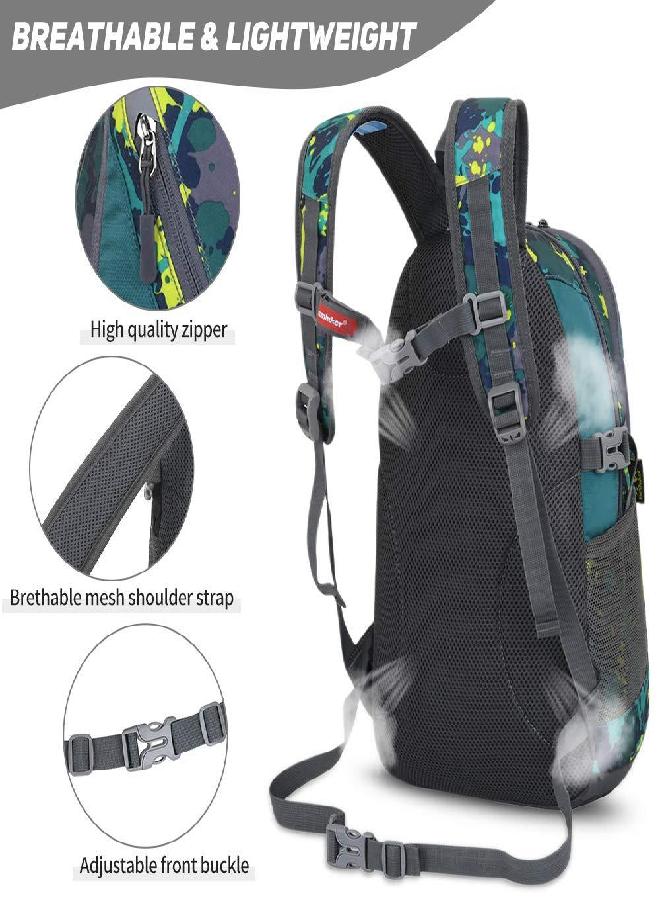 Small Cycling Hiking Backpack Water Resistant Travel Backpack Lightweight Daypack M0714 （20-25L）-Colorful Micai