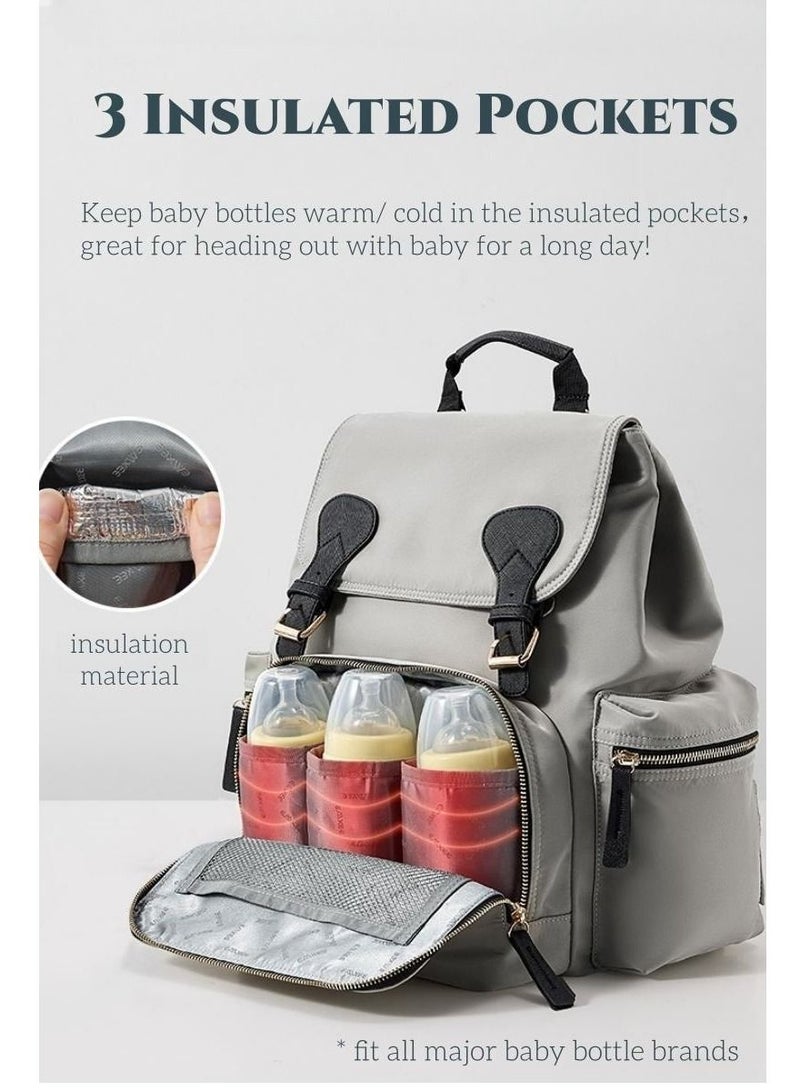 Diaper Bag Backpack, Multifunction Travel Back Pack Maternity Baby Changing Bags for Mom and Dad, Large Capacity, Waterproof and Stylish