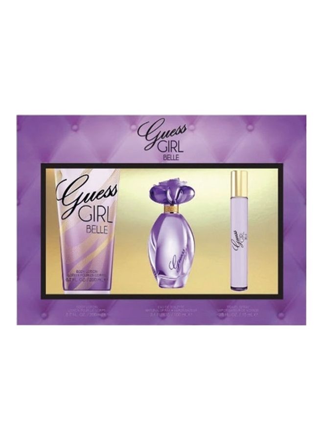 Girl Belle EDT  Mini Set EDT 100 ml, Body Lotion 200 ml, Mini Spray 15ml