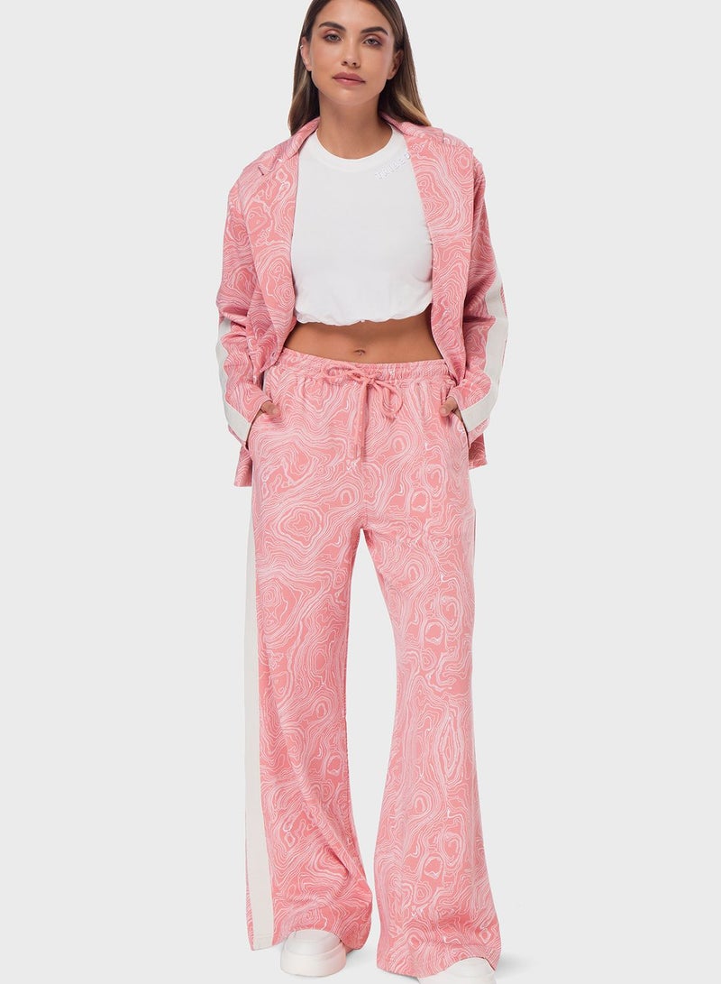 Amalie High Waisted Wide Leg Track Pants