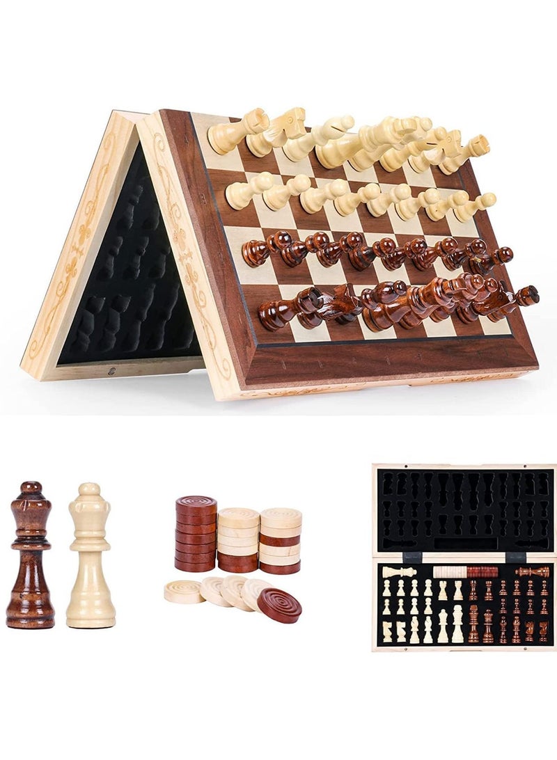 15 x inch Wooden Magnetic Chess Set
