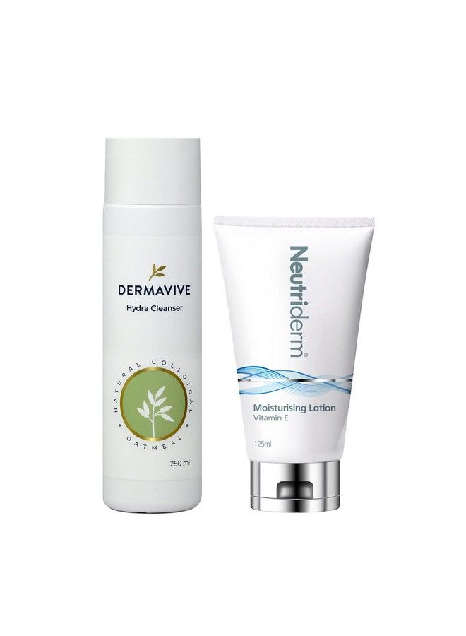 Premakeup Skincare Combo Vitamin E Moisturiser Lotion 125 Ml And Dermavive Hydra Cleanser 250 Ml