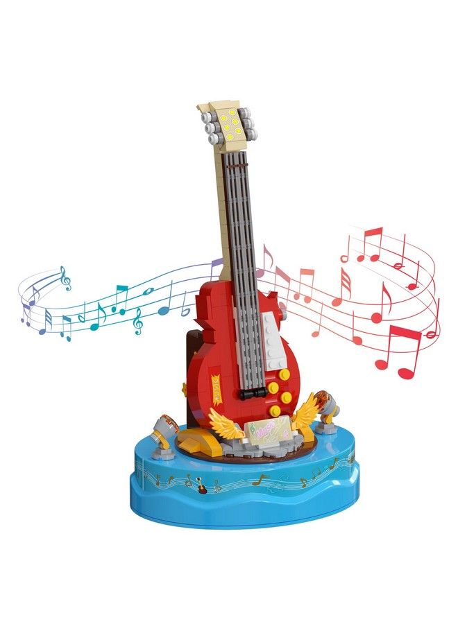 Guitar Model Building Set Guitar Instrument With Music Box Construction Building Creative Toys Compatible For Lego Great Gift For Music Lovers Or Kids Aged 6+ New 2023(308 Pcs)