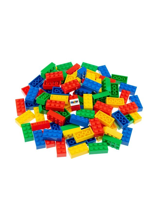 Toy Building Block 2X4 Blue Green Red And Yellow Classic Bricks Building Brick Creative Play Set For Kidbaby 96 Pc