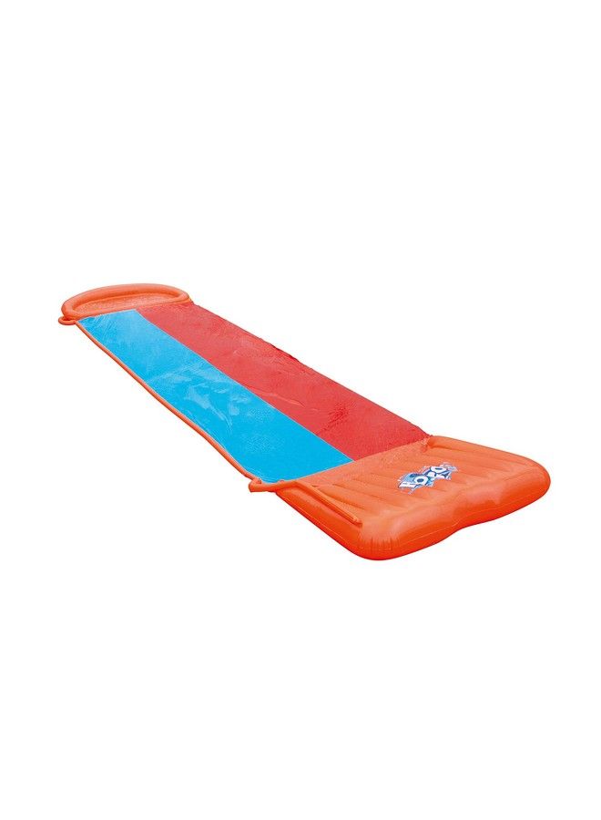 H2Ogo! Double Lane Inflatable Water Slide ; Includes Speed Ramp & Splash Landing ; Great Outdoor Summer Toy For Family Fun Multicolor