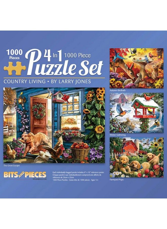 4In1 Multipack 1000 Piece Jigsaw Puzzles For Adults 1000 Pc Puzzle Set Bundle By Artist Larry Jones 20