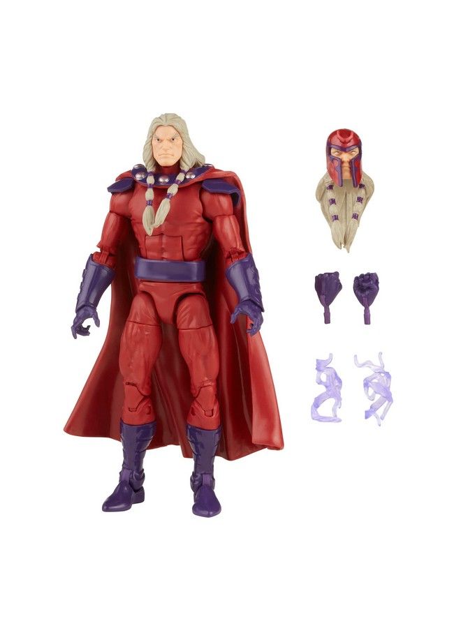 Hasbro Marvel Legends Series 6Inch Scale Action Figure Toy Magneto Premium Design 1 Figure And 5 Accessories Red