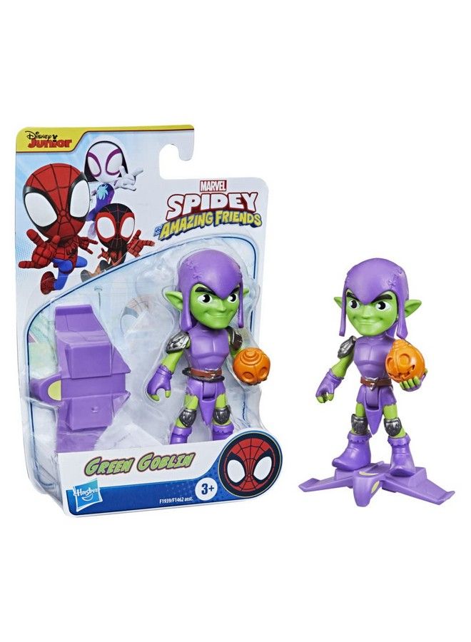 Spidey And His Amazing Friends Marvel Green Goblin Hero Figure 4Inch Scale Action Figure Includes 1 Accessory For Kids Ages 3 And Up