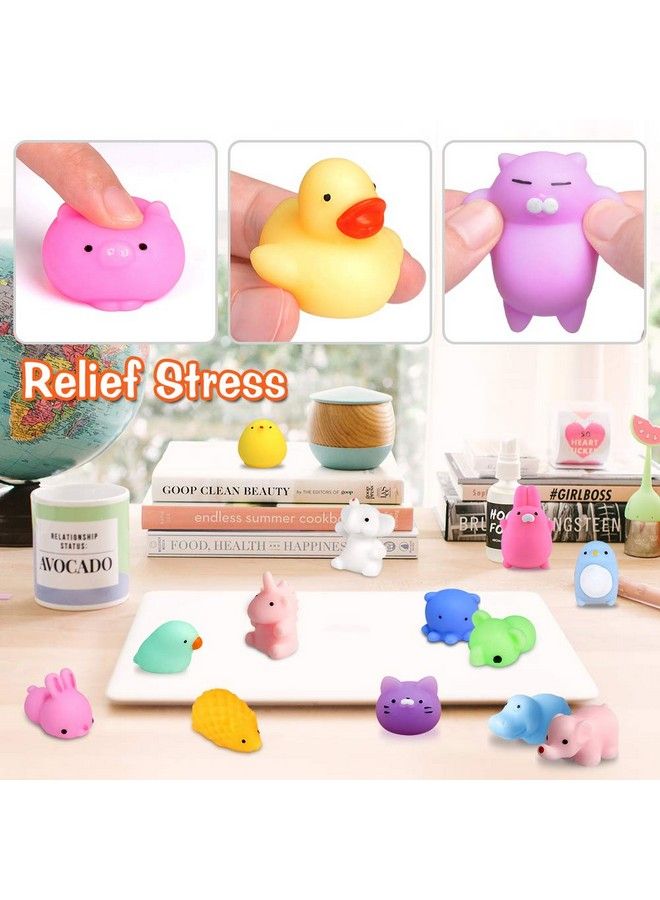 45Pcs Mochi Squishy Toys Mini Squishies Kawaii Animal Squishies Party Favors For Kids Cat Panda Unicorn Squishy Novelty Stress Relief Toys Birthday Gifts Goody Bags Class Prizes Pinata Fillers