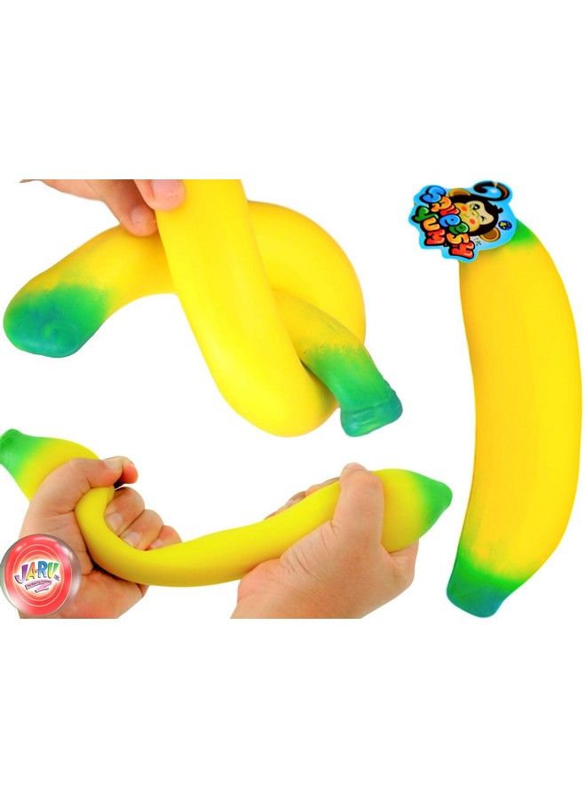 Stretchy Banana Toys (1 Banana) Super Squishy Fidget Toy For Kids & Adult. Sandfilled Rubber Banana Toy. Stress & Anxiety Relief Autism Sensory Toys. Stretchy Fruit Bulk Party Favor 33401P