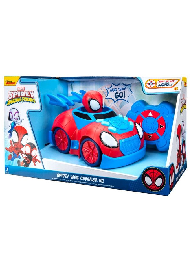 Friends Web Crawler Rc Remotecontrolled Vehicle Features Builtin Super Hero With 4 Controller Functions Blue & Red