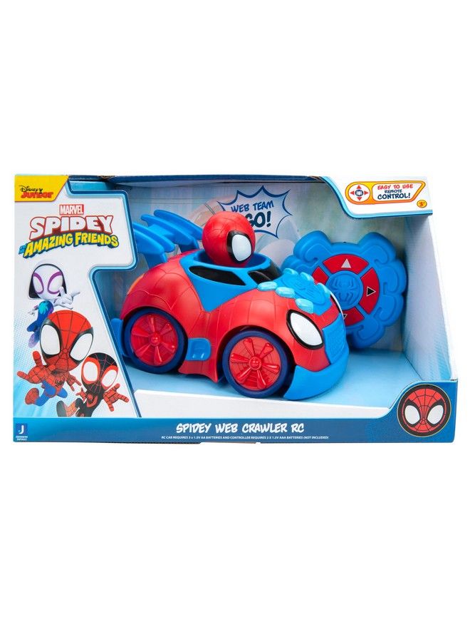 Friends Web Crawler Rc Remotecontrolled Vehicle Features Builtin Super Hero With 4 Controller Functions Blue & Red