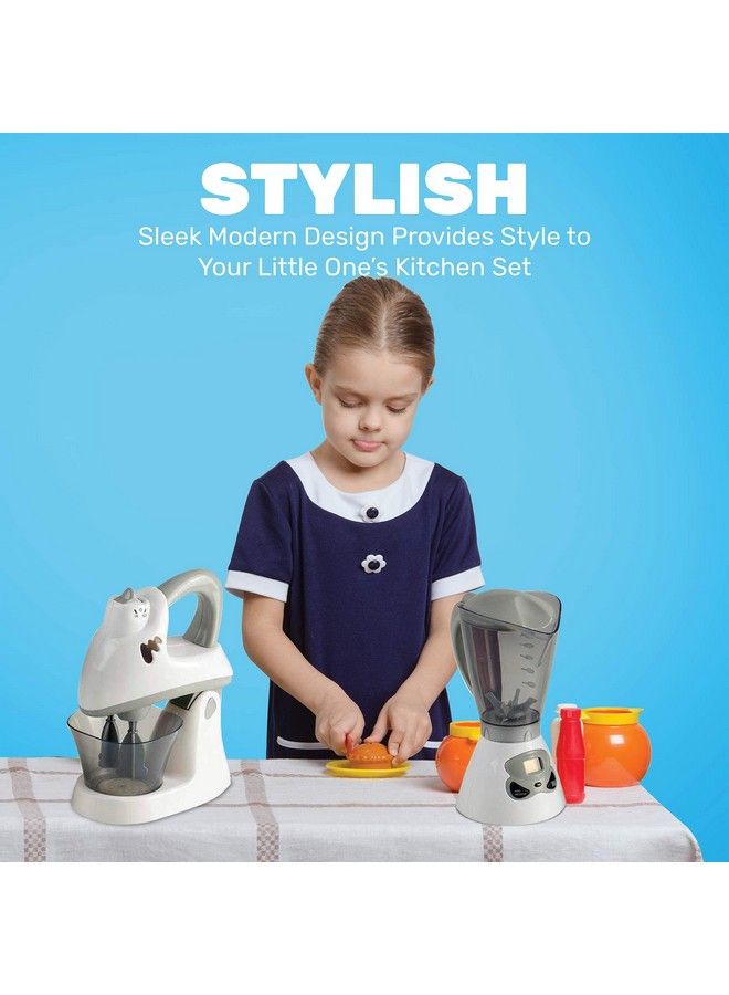 Appliances Mixer And Toy Blender Kids Kitchen Playset Realistic Designs Functions Like Real Kitchen Appliances For Dramatic Play Developmental Toddler Toys 3 Years & Up