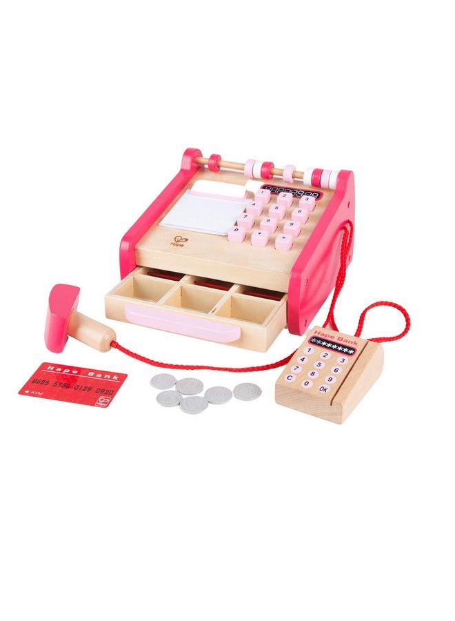 Checkout Wooden Register Pretend & Play Role Play Set With Accessories