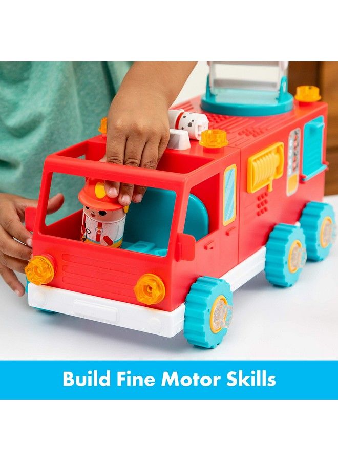 Design & Drill Bolt Buddies Fire Truck Take Apart Toy With Electric Toy Drill Preschool Stem Toy Gift For Boys & Girls Ages 3+