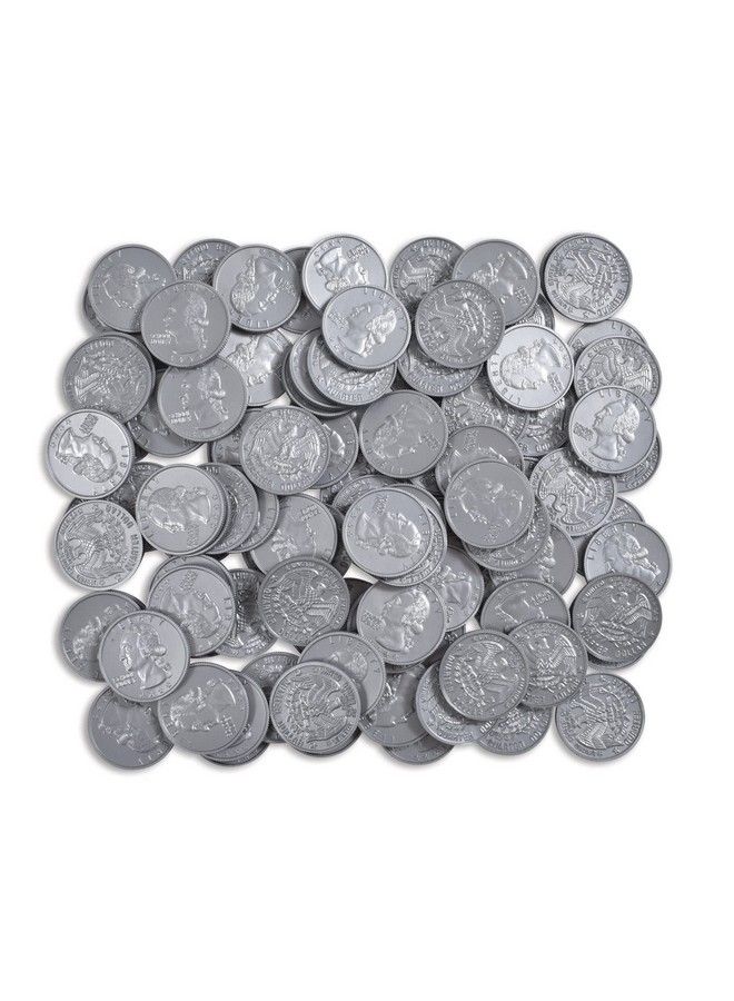 Play Quarters Set Of 100 Plastic Coins Designed And Sized Like Real Us Currency Teach Money Math With This Pretend Play Resource