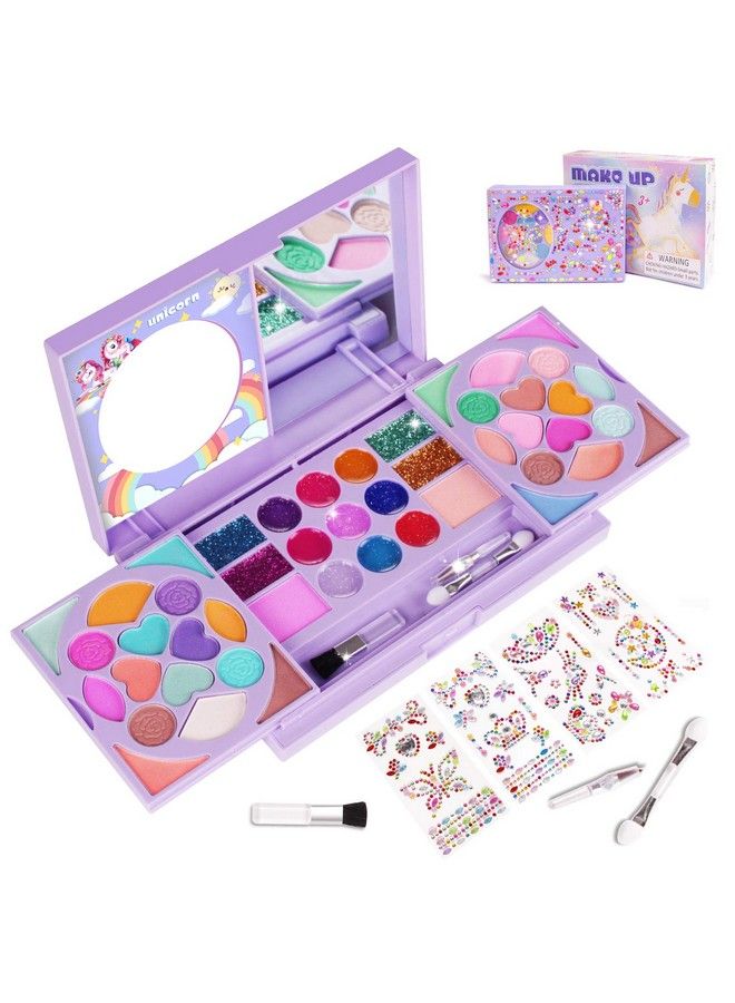 Kids Makeup Kit For Girls Princess Real Washable Cosmetic 3+ Year Old Girl Birthday Gifts Pretend Play Toys For Girls 810 With Mirror Non Toxic