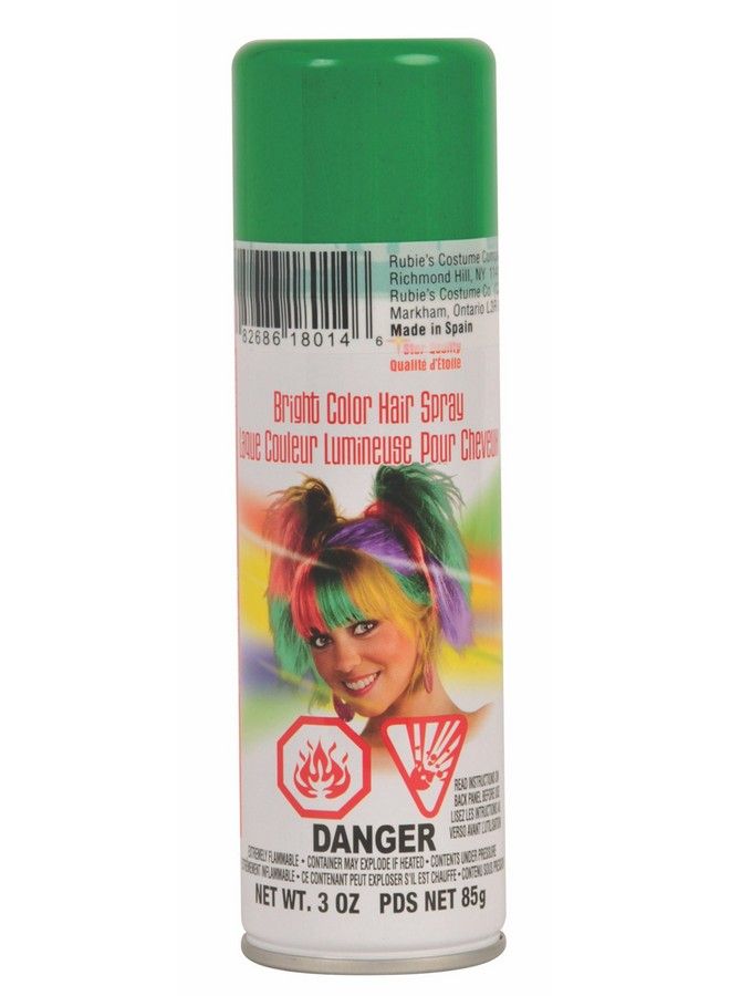 Bright Color Hairspray Green 3 Ounce (Pack Of 1)