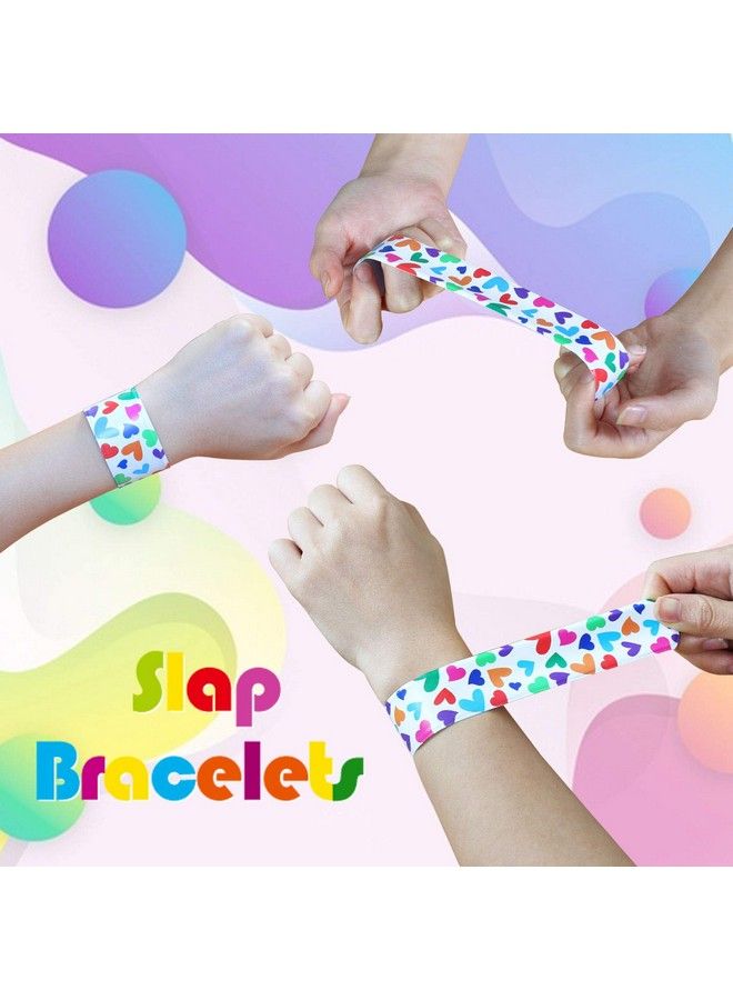 Animal/Heart Print Slap Bracelets Party Wrist Strap For Adult Teens Kids 9