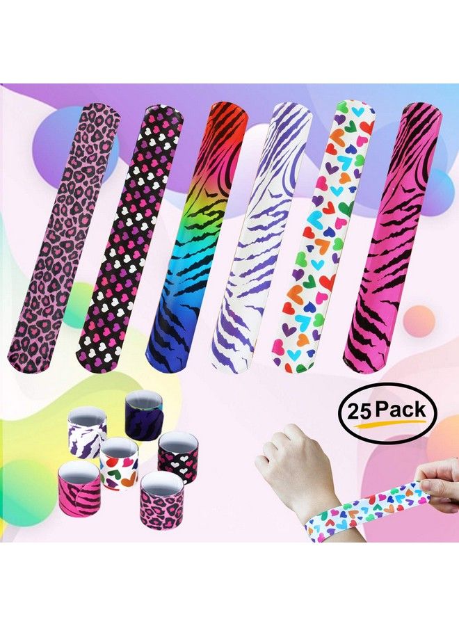 Animal/Heart Print Slap Bracelets Party Wrist Strap For Adult Teens Kids 9