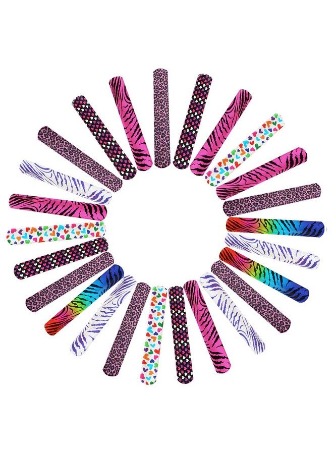 Animal/Heart Print Slap Bracelets Party Wrist Strap For Adult Teens Kids 9