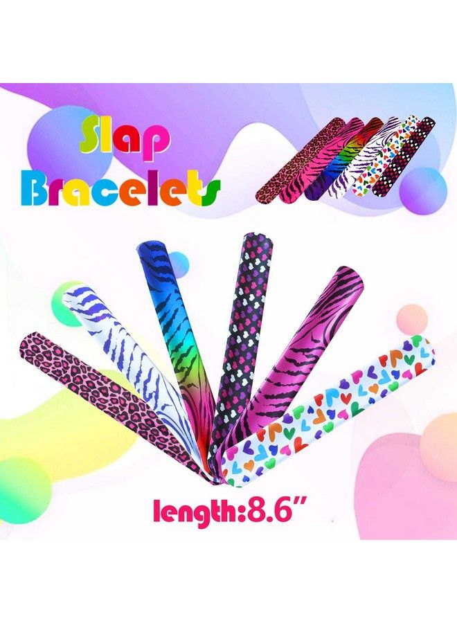 Animal/Heart Print Slap Bracelets Party Wrist Strap For Adult Teens Kids 9