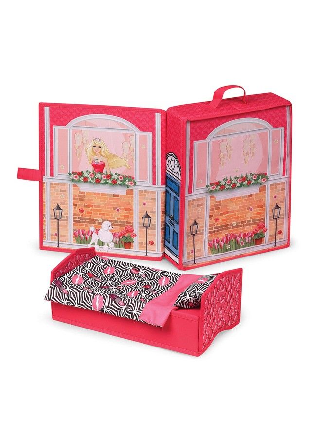 Home & Go Dollhouse Playset Travel & Storage Case With Popup Bed For 12 Inch Fashion Dolls
