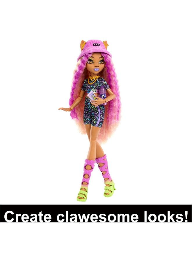 Doll And Fashion Set Clawdeen Wolf With Dressup Locker And 19+ Surprises Skulltimate Secrets