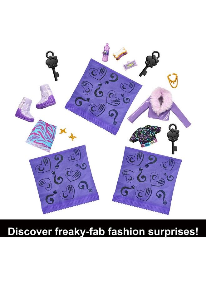 Doll And Fashion Set Clawdeen Wolf With Dressup Locker And 19+ Surprises Skulltimate Secrets