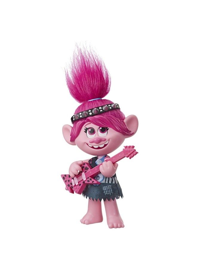 Dreamworks Trolls World Tour Poptorock Poppy Singing Doll With 2 Different Looks And Sounds Toy Sings Trolls Just Want To Have Fun (English)