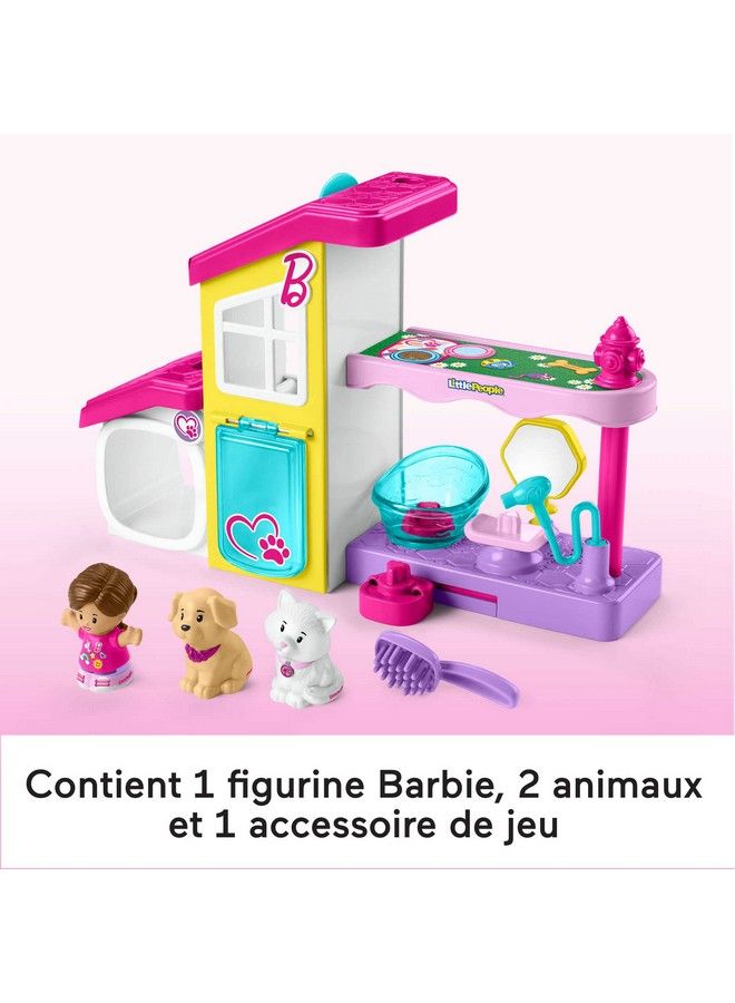 Little People Barbie Toddler Playset Play And Care Pet Spa With Music Sounds & 4 Pieces For Ages 18+ Months
