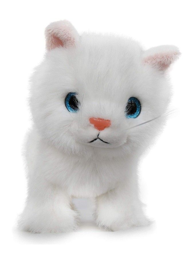 Fluffy Little Cat Stuffed Animal Small Plush Toy 6 Inches (White)