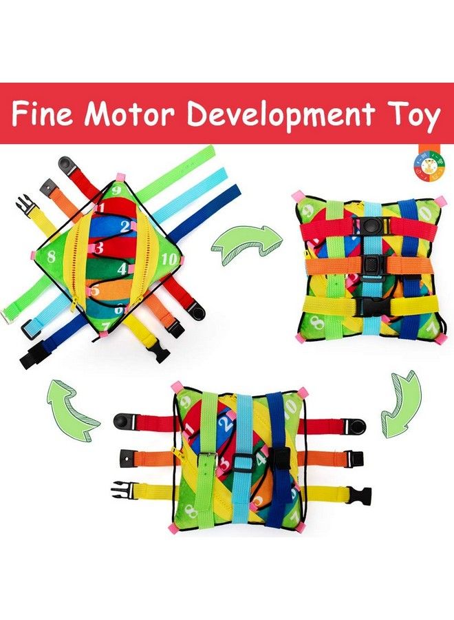 Sensory Buckle Pillow Toys For Toddlerstravel Toys For Toddlers 13 Learning Fine Motor Skill & Problem Solvingmontessori Sensory Fidgets For Kids Threading Counting Zipper12 Basic Skill