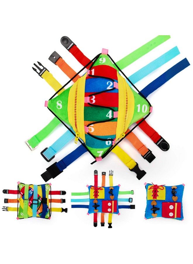 Sensory Buckle Pillow Toys For Toddlerstravel Toys For Toddlers 13 Learning Fine Motor Skill & Problem Solvingmontessori Sensory Fidgets For Kids Threading Counting Zipper12 Basic Skill