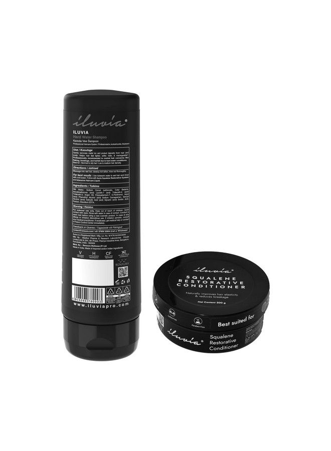 Professional Basic Haircare Combo Cleansing Hard Water Shampoo 200 Ml & Squalene Restorative Conditioner 200 Gm (Pack Of 1)
