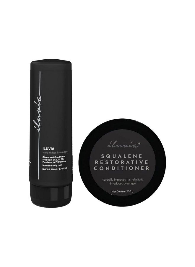 Professional Basic Haircare Combo Cleansing Hard Water Shampoo 200 Ml & Squalene Restorative Conditioner 200 Gm (Pack Of 1)