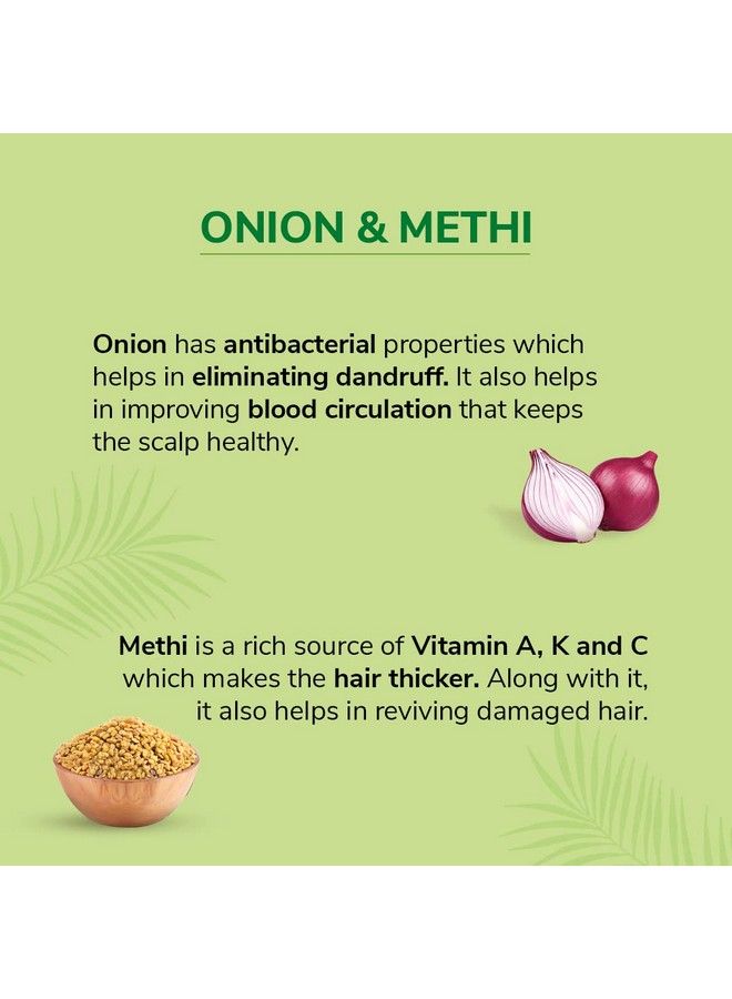 Naturals Onion Shampoo Antidandruff With Onion And Fenugreek Gentle & Soft Shampoo Ph Balanced And Paraben Free 1L